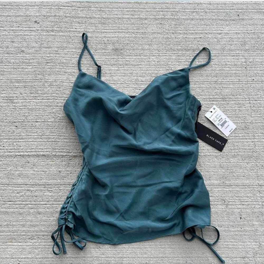 Black Tape Teal Camisole Top